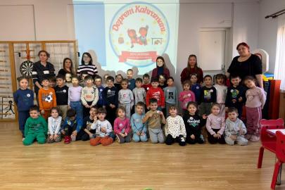 Çocuklar Depreme Karşı Hazırlık Yaptı