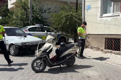 Otomobil ile motosiklet çarpıştı: 1 yaralı