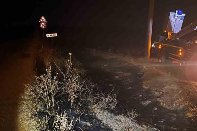 Sivrihisar’da elektrik tellerine çarpan kuş sonrası çıkan yangın söndürüldü