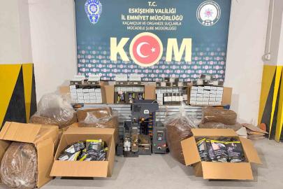 Eskişehir’de kaçak tütün ve alkol operasyonu