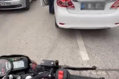 Eskişehir’de motosikletli ile sürücü arasında "emekli polis" tartışması