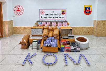 Eskişehir’de on binlerce kaçak sigara ürünü ele geçirildi