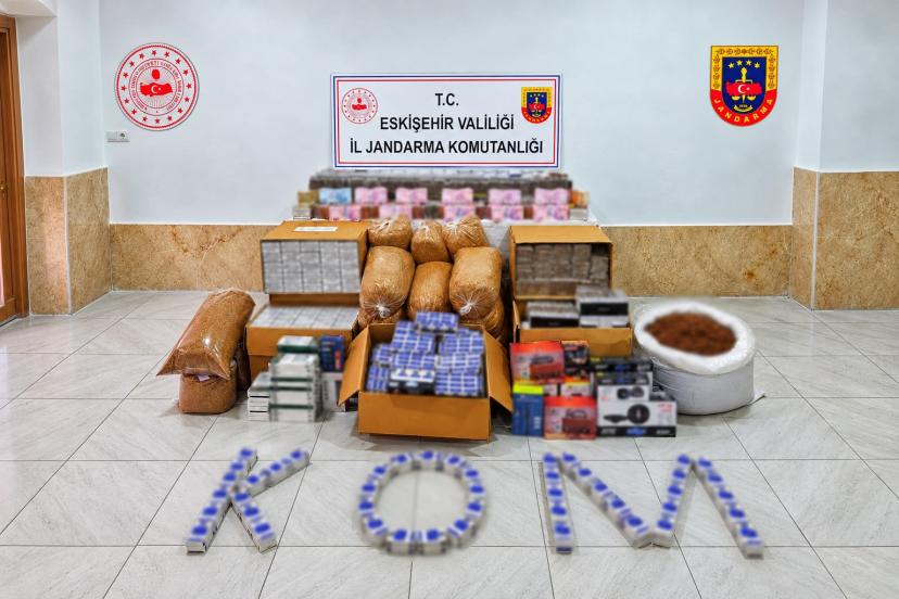 Eskişehir’de on binlerce kaçak sigara ürünü ele geçirildi