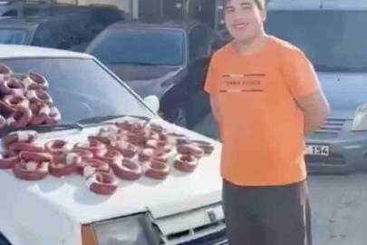 Eskişehir’de otomobilini 100 kilo dana sucuğuyla takas etti