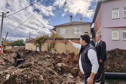Hisarcık Kaymakamı Atam’dan Alınören köyü’nde altyapı incelemesi