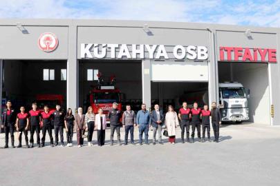 İtfaiye Haftası’nda öğrencilerden Kütahya OSB itfaiyesine anlamlı ziyaret