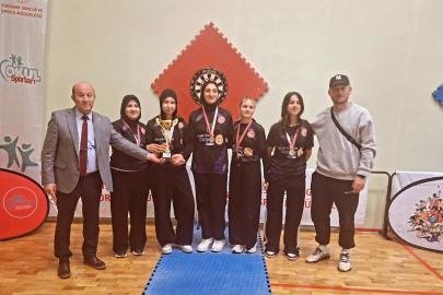 Okul sporları dart genç kız müsabakaları tamamlandı