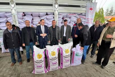 Üreticilere yüzde 50 hibeli toplam 56 ton buğday tohumu dağıtıldı