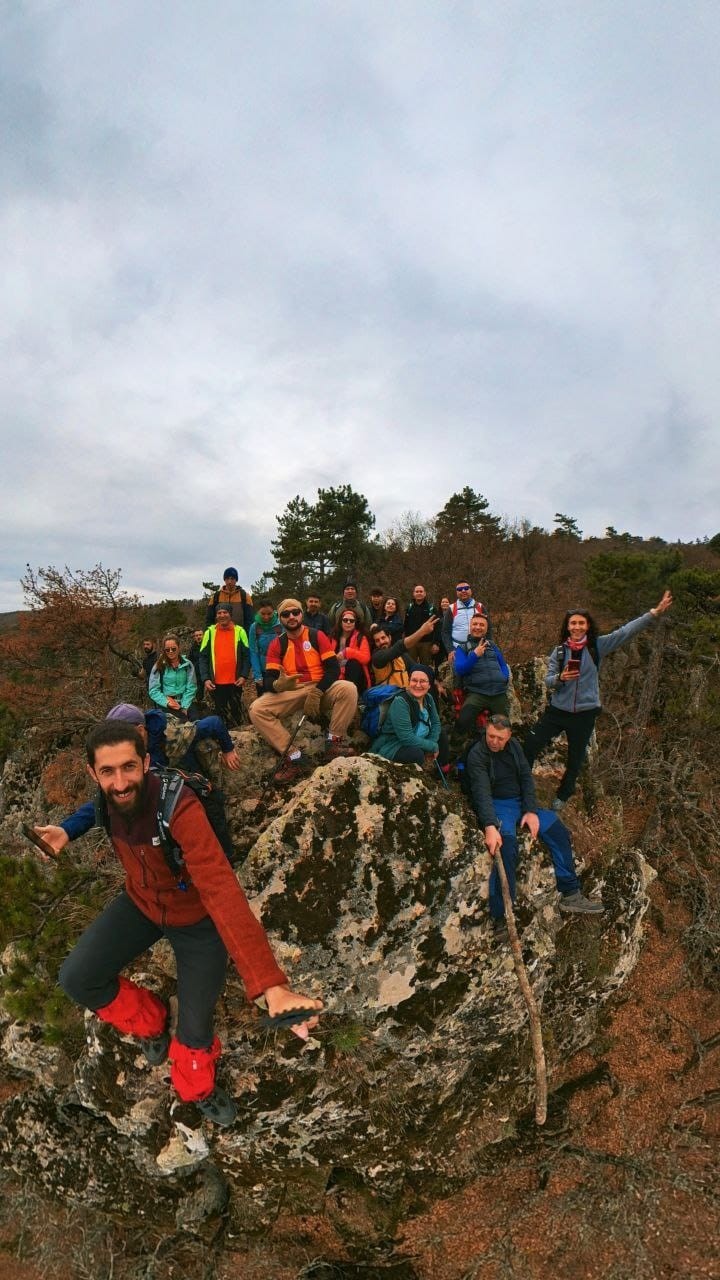 Doğa tutkunları Türkmen Dağı’nda 18 kilometre yürüdü