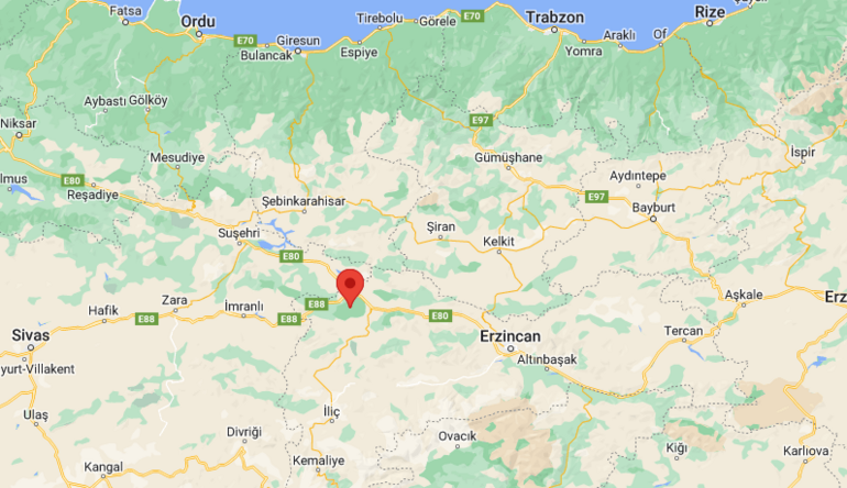Erzincan'da 3,7 büyüklüğünde deprem