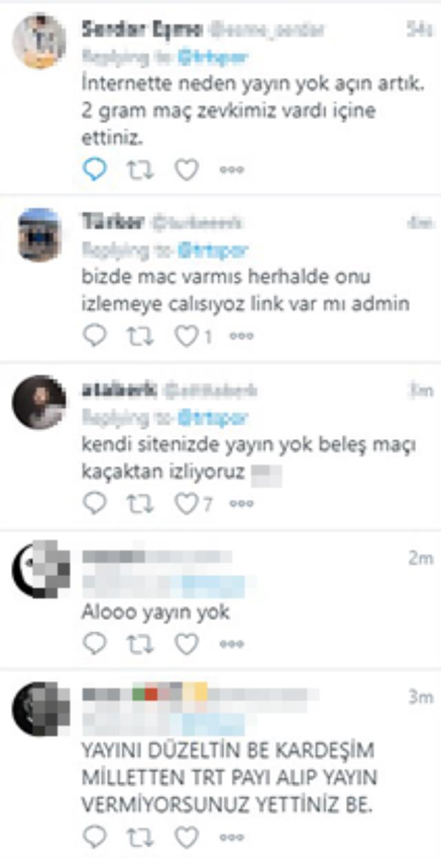 Maç izlemek isteyenler gördükleri ekran karşısında isyan etti! TRT'ye mesaj yağdı