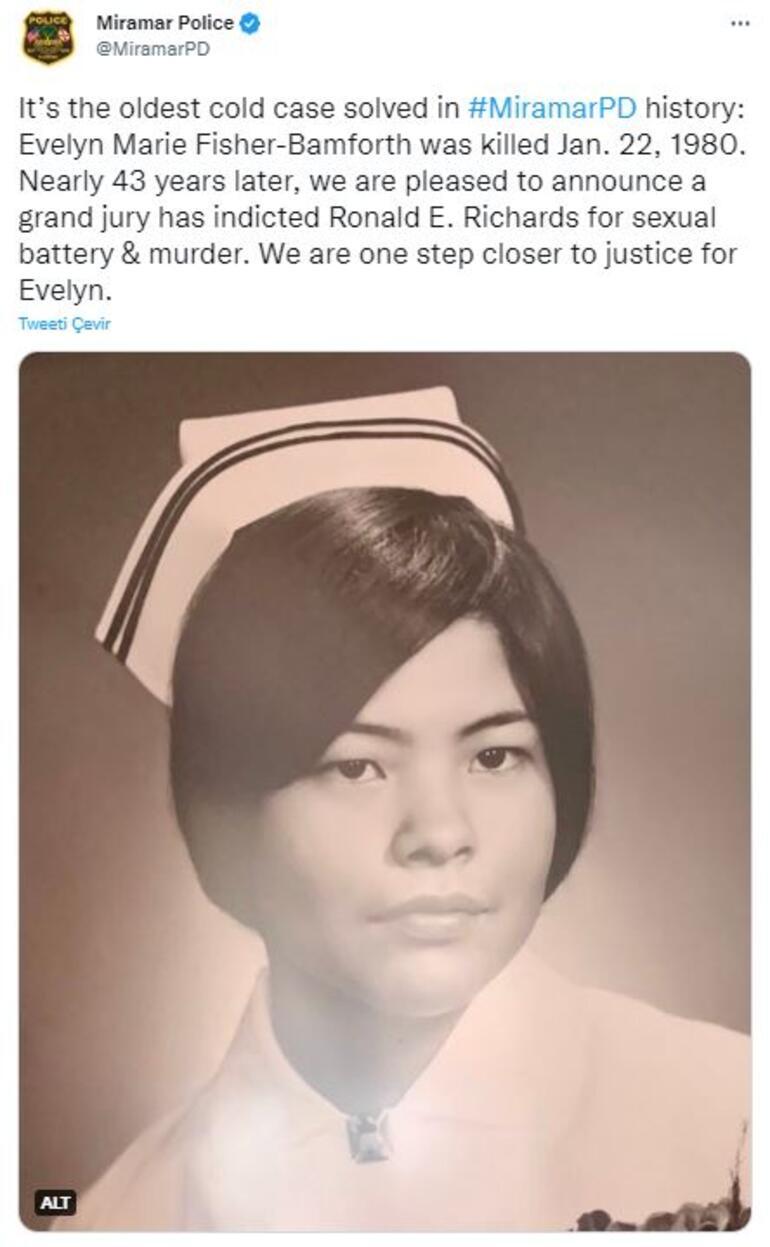 Tecavüz edilmiş ve öldürülmüştü... 43 yıllık faili meçhul hemşire cinayeti çözüldü!