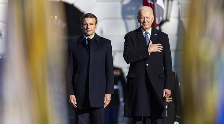 Biden ve Macron Beyaz Saray'da! Bir ilk yaşandı...