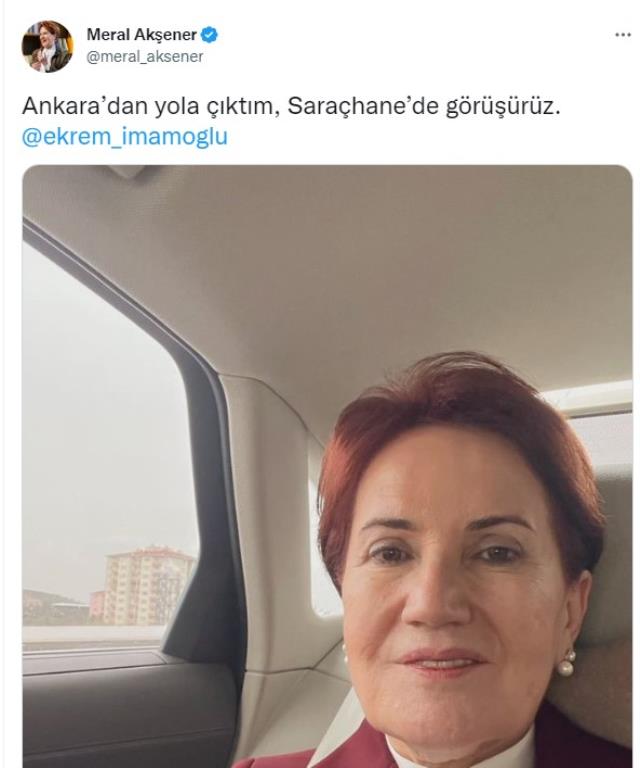 İmamoğlu'nun çağrısına ilk yanıt Meral Akşener'den geldi: Ankara'dan yola çıktım, Saraçhane'de görüşürüz