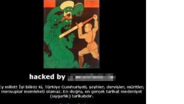 Hiranur Vakfı'nın internet sitesini ele geçiren hackerlar, Atatürk'lü mesaj yayınladı
