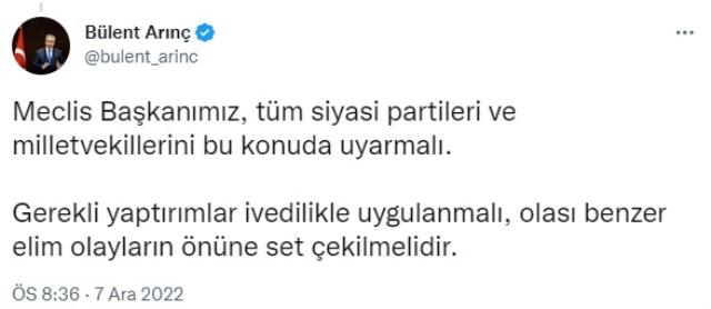 İYİ Partili vekili yoğun bakımlık eden AK Partili Işık'a bir tepki de Bülent Arınç'tan: Gözü dönmüş şahsı şiddetle kınıyorum
