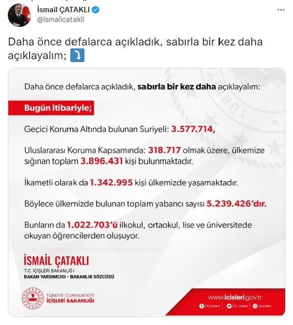 Bakanlık resmi rakamları paylaştı! İşte Türkiye'de yaşayan toplam yabancı sayısı