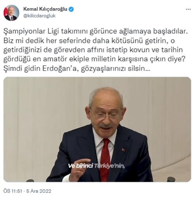 Kılıçdaroğlu, 79 saniyelik video paylaşıp AK Partili vekillere yüklendi: Şimdi gidin, Erdoğan gözyaşlarınızı silsin
