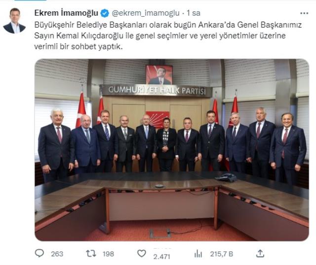 İmamoğlu, Kılıçdaroğlu ile yaptıkları toplantıdan fotoğraf paylaştı; herkes altına aynı yorumu yaptı