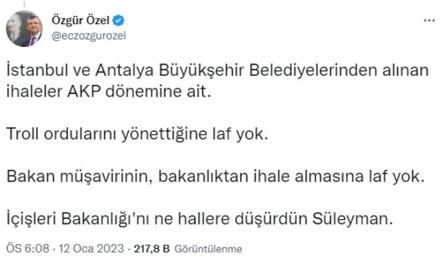 Bakan Soylu'nun danışmanı Emin Şen iddialarla ilgili ilk kez konuştu! Özgür Özel anında yanıt verdi