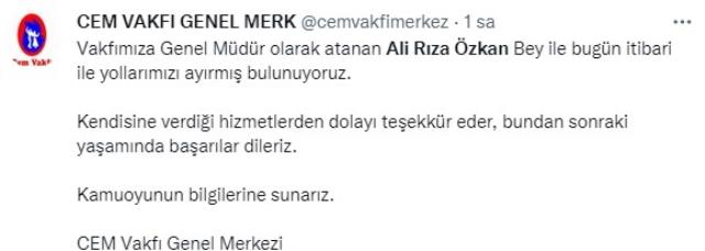 CEM Vakfı'nda deprem! Kılıçdaroğlu ve İmamoğlu paylaşımları genel müdürün başını yaktı