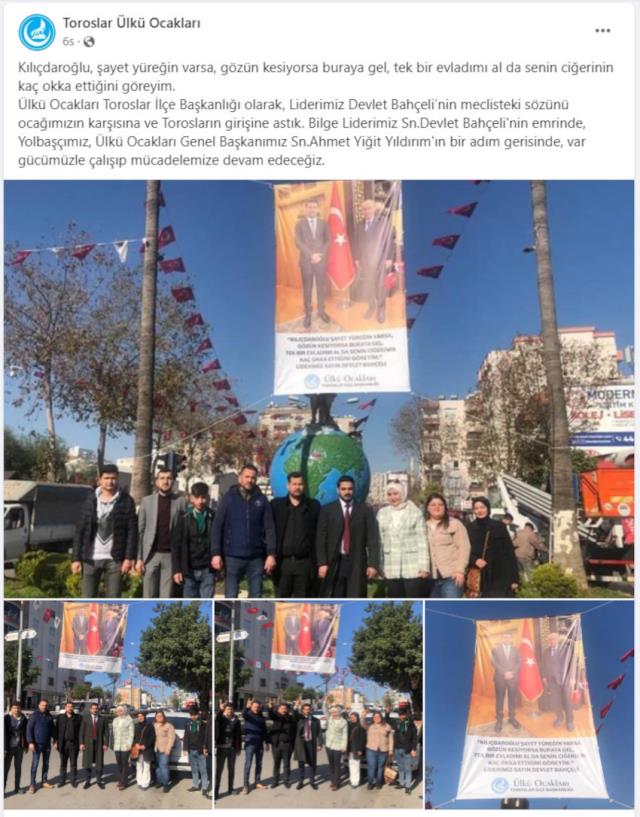 Mersin ziyareti öncesi Ülkü Ocaklarından Kılıçdaroğlu'na tehdit: Şayet yüreğin varsa, gözün kesiyorsa buraya gel