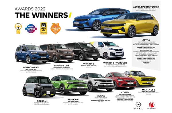 Opel'e 2022'de ödül yağdı