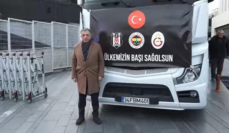 Beşiktaş, Fenerbahçe ve Galatasaray'ın 'Dostluk TIR'ları, aynı anda yola çıktı