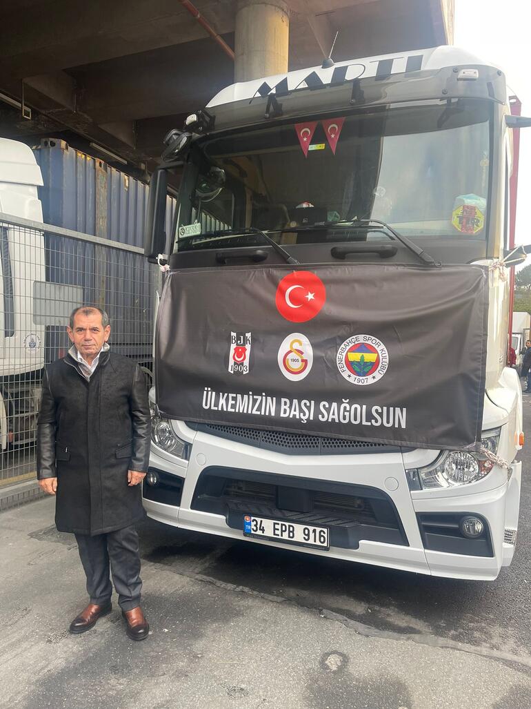 Beşiktaş, Fenerbahçe ve Galatasaray'ın 'Dostluk TIR'ları, aynı anda yola çıktı