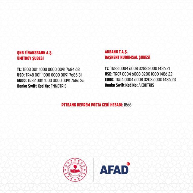 Depremzedelere yardım göndermek isteyenler dikkat! İşte AFAD'ın bağış hesapları
