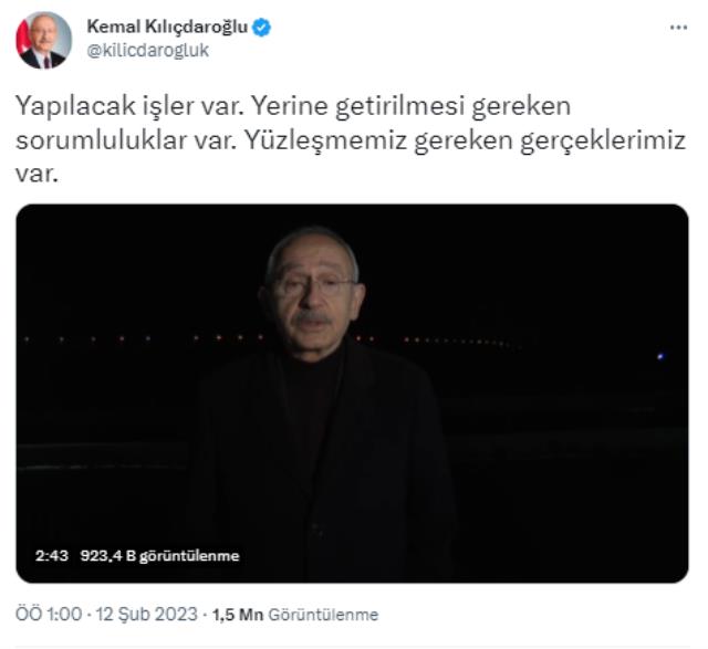 Kılıçdaroğlu deprem bölgesinden yeni video paylaştı: Önümüzdeki yol çok uzun olacak