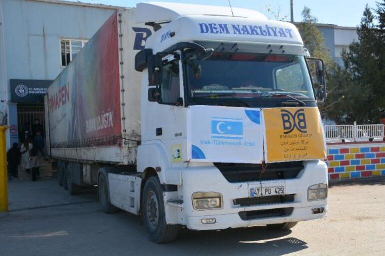 2 TIR yardımla gelen Türkmen Bakan: Türkiye’ye destek, bizim için milli görev