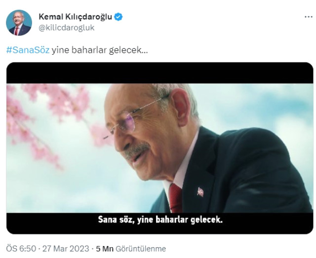Kılıçdaroğlu, Cumhurbaşkanı adaylığı kampanyasını başlattı: Sana söz, yine baharlar gelecek