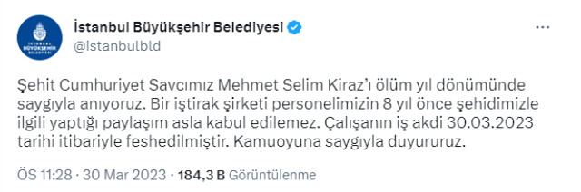 Şehit savcı Mehmet Selim Kiraz'la ilgili provokatif paylaşım yapan şahıs yakalanarak gözaltına alındı