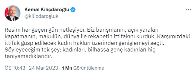 Kılıçdaroğlu'ndan Yeniden Refah'ın Cumhur İttifakı'na katılmasına olay yorum: Gasp edilecek kadın hakları üzerinden genişlemeyi seçtiler