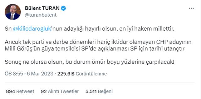 AK Parti'den Kılıçdaroğlu'nun adaylığına ilk yorum! Saadet'e zehir zemberek sözlerle yüklendiler