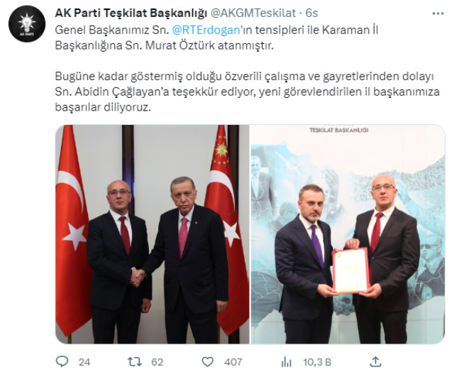 AK Parti'de seçim hazırlığı! 3 il başkanlığına yeni atamalar yapıldı