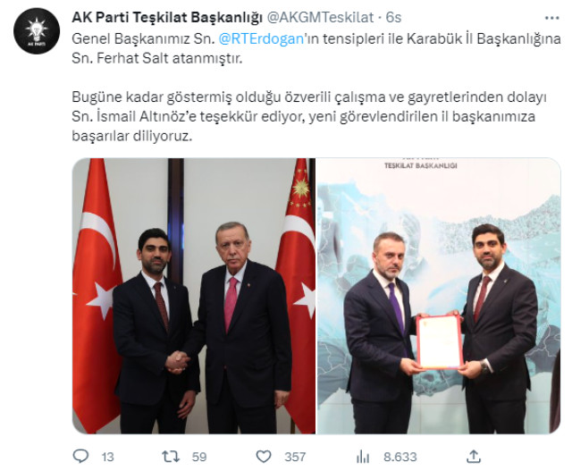 AK Parti'de seçim hazırlığı! 3 il başkanlığına yeni atamalar yapıldı