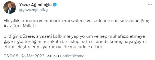 İYİ Partili Yavuz Ağıralioğlu geri adım atmıyor: Kırgın bir şekilde oy verilecek, ben bu vebale ortak olmayacağım
