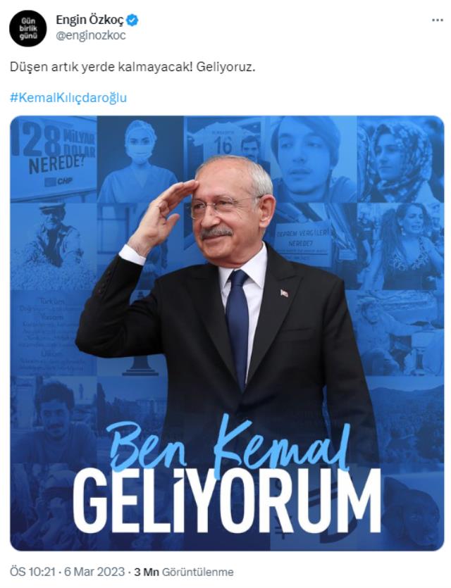 Kılıçdaroğlu'nun ilk seçim posteri ortaya çıktı: Sinan Ateş de var depremde kızının elini bırakmayan baba da