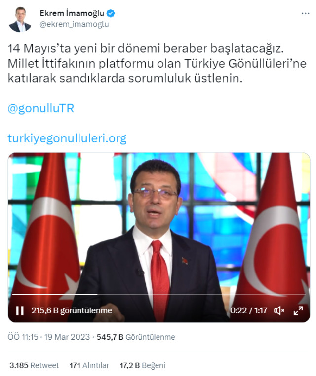 Ekrem İmamoğlu ve Mansur Yavaş'tan sandık güvenliğiyle ilgili çağrı: Türkiye Gönüllüleri'ne katılın