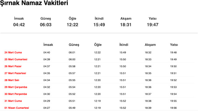 Şanlıurfa, Siirt, Şırnak sahur ne zaman, saat kaçta? 24 Mart Urfa, Siirt, Şırnak imsak vakti! Urfa, Siirt, Şırnak sabah ezanı saat kaçta okunuyor?