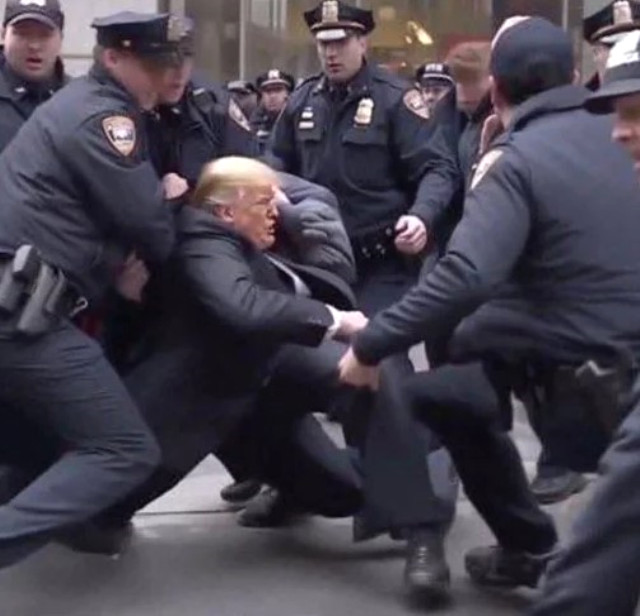 Tutuklanacağı söylenen Trump'a ait fotoğraflar ABD'yi karıştırdı