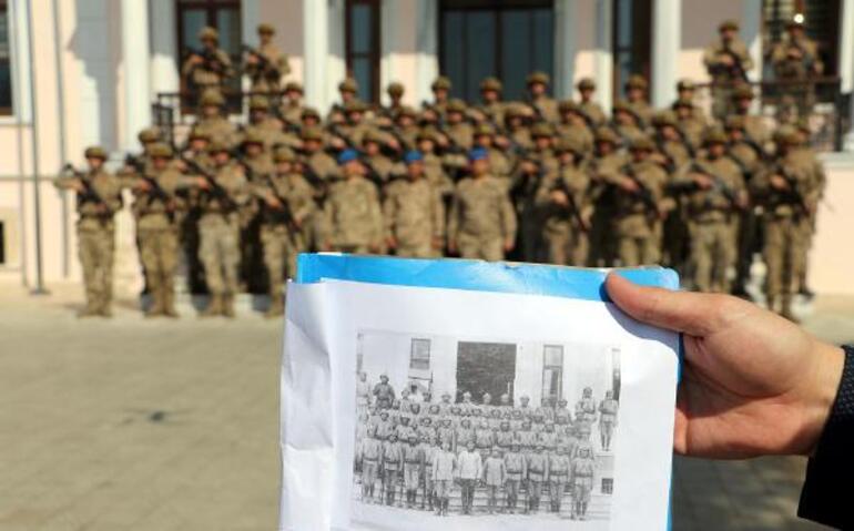 Tekirdağ'da askerlerin tarihi fotoğrafı yeniden canlandırıldı