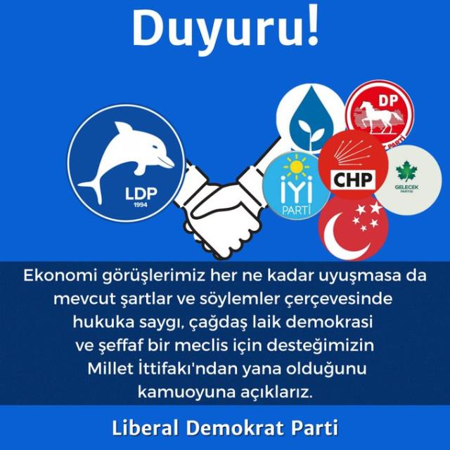 Liberal Demokrat Parti seçimlerde tarafını seçti: Kılıçdaroğlu'nu destekleyeceğiz