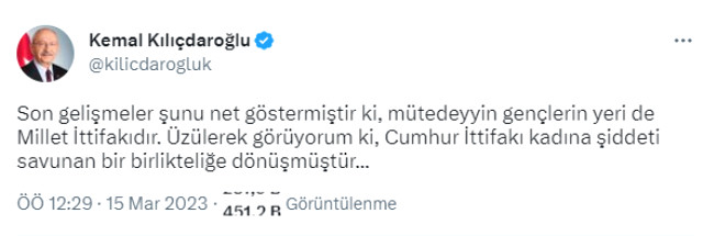 Kılıçdaroğlu'ndan AK Parti ile Yeniden Refah görüşmesine olay yorum: Cumhur İttifakı kadına şiddeti savunan bir birlikteliğe dönüşmüştür