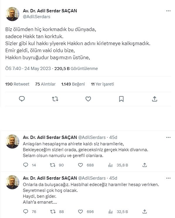 Eski İstanbul Organize Suçlarla Şube Müdürü Adil Serdar Saçan hayatını kaybetti