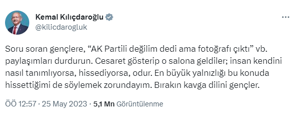 Kılıçdaroğlu katıldığı programda kendisine soru soran gençleri eleştirenlere seslendi: Paylaşımları durdurun