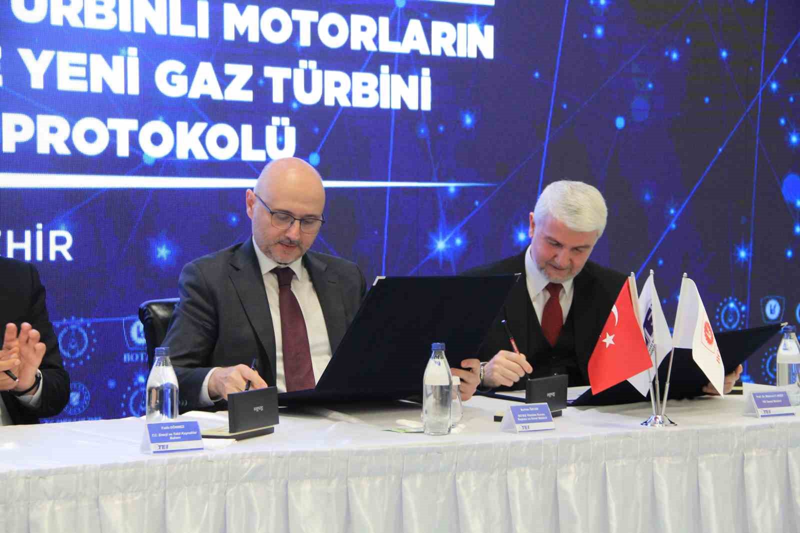 TEI ile BOTAŞ arasında ’Gaz Türbinli Motorların Servis ve Bakım Anlaşması ile Yeni Gaz Türbini Geliştirilmesi ve Temini Protokolü’ imzalandı