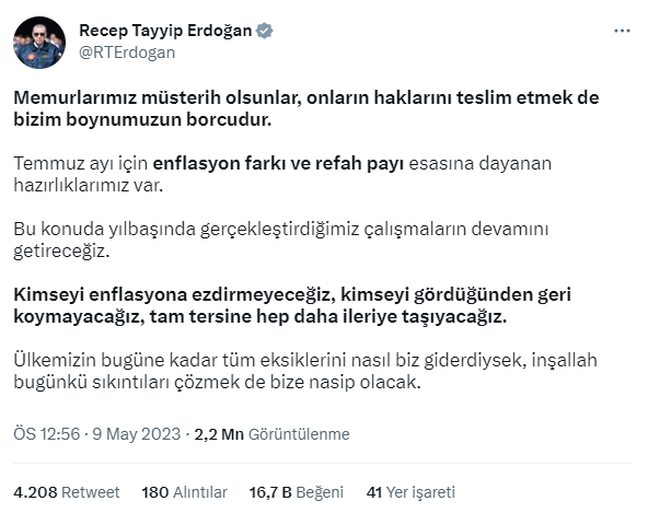 Cumhurbaşkanı Erdoğan'ın memur zammı için temmuzu işaret etmesine Memur-Sen'den itiraz: Kamudaki ücret adaletsizliği hemen giderilmelidir